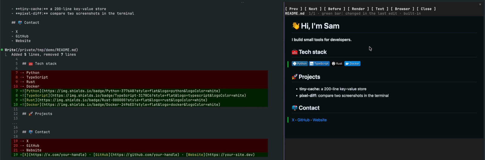 md-preview mod interface screenshot from its GitHub repository